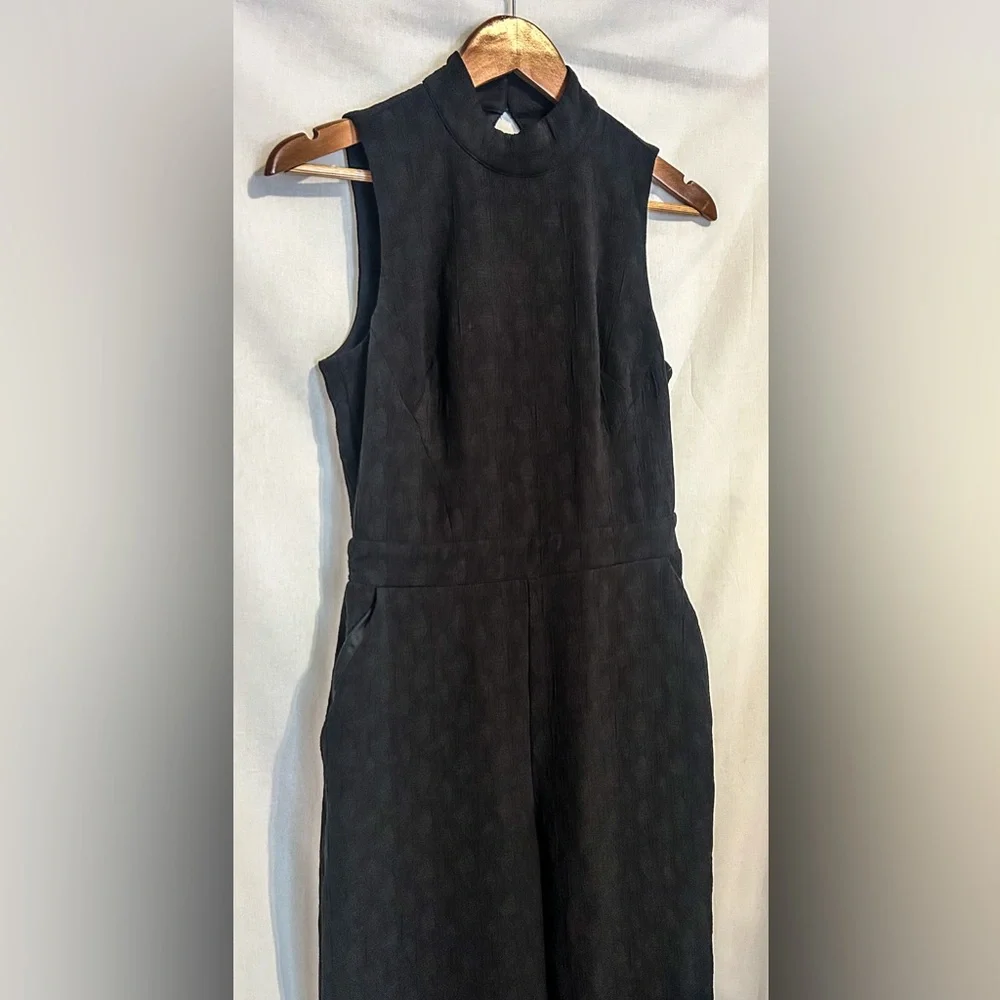 Anthropologie Eva Franco Sz Xs Charley Black Wide Leg Jumpsuit Academia Elegant - Picture 5 of 8